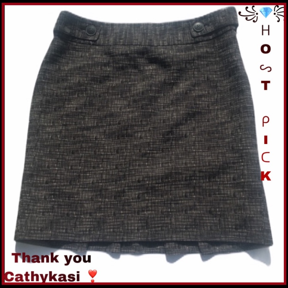 ♥️NWOT Raffaella Studio Black Tweed Skirt 4P - Picture 6 of 6